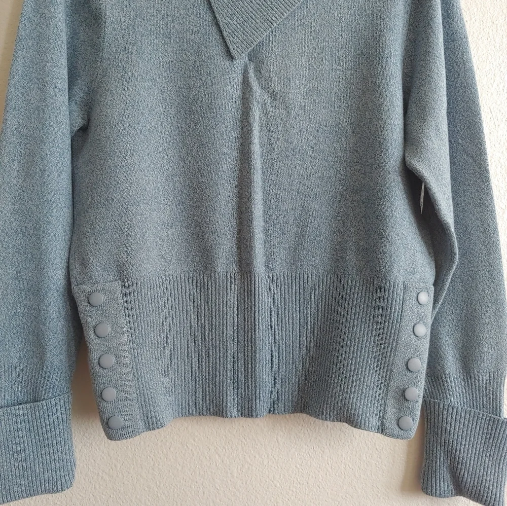 Vintage Blue Turtleneck Sweater Womens Large